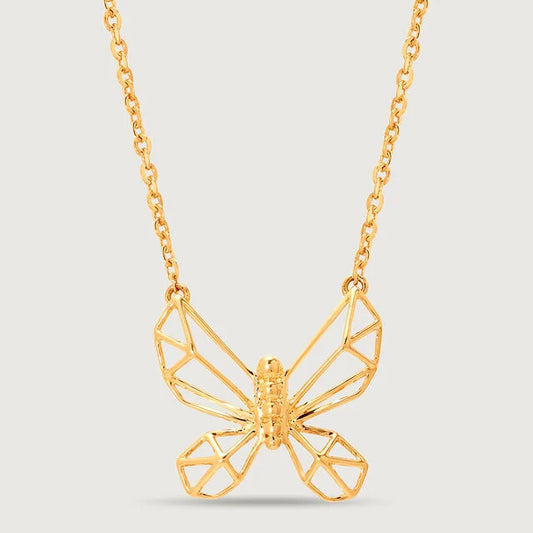 Whimsical Wings 14KT Yellow Gold Necklace