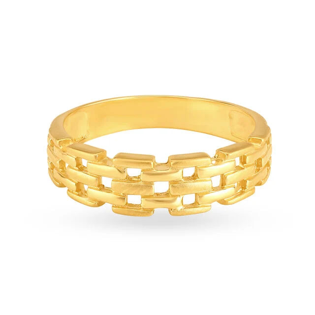 Stylish Geometric Gold Ring for Men