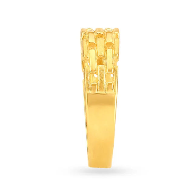 Stylish Geometric Gold Ring for Men