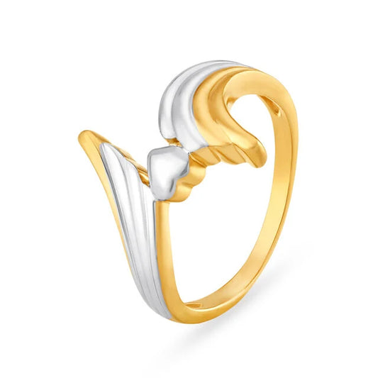 Darling 22 Karat Yellow Gold Heart Finger Ring