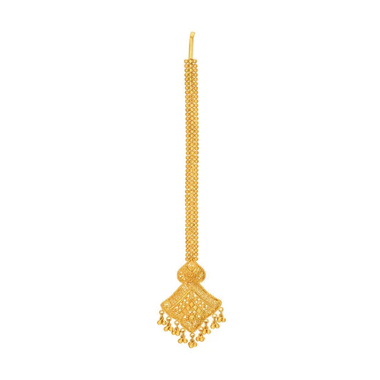 Majestic 22 Karat Yellow Gold Filigree Maang Tikka