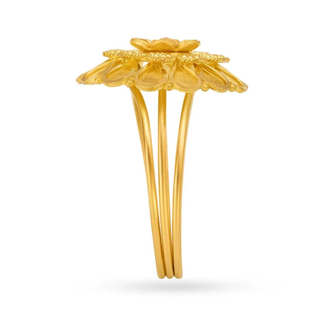 Heavenly Floral Gold Finger Ring