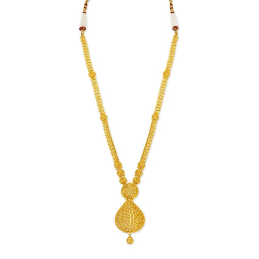 Bewitching 22 Karat Yellow Gold Teardrop Necklace