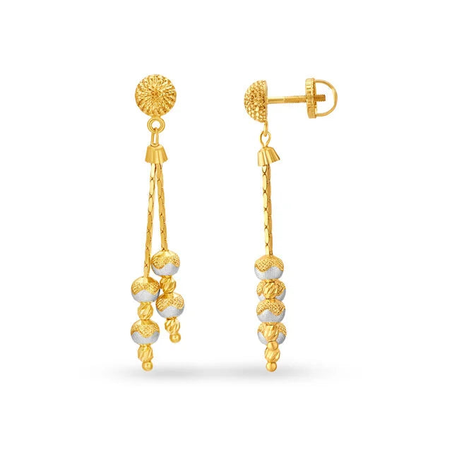 Majestic Cascade Gold Drop Earrings