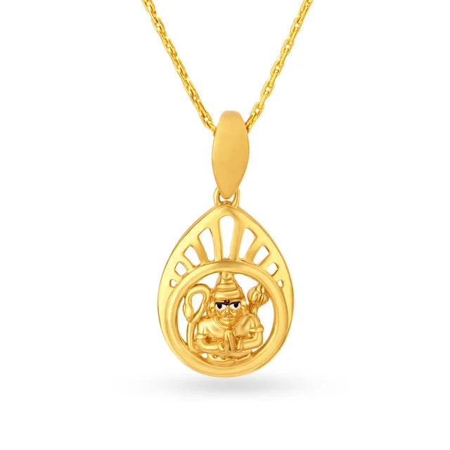 Devotional Gold Pendant for Men