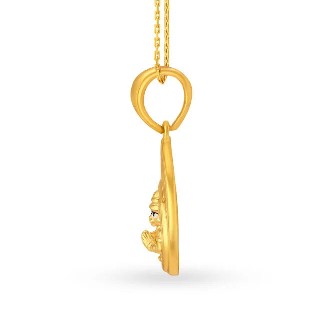 Devotional Gold Pendant for Men