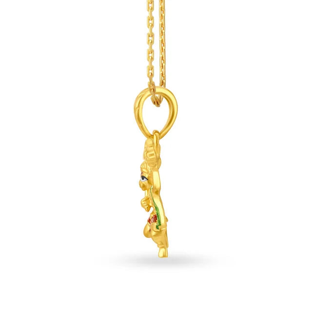 Devotional 22 Karat Yellow Gold Lord Hanuman Pendant