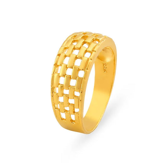 Contemporary 22 Karat Yellow Gold Finger Ring