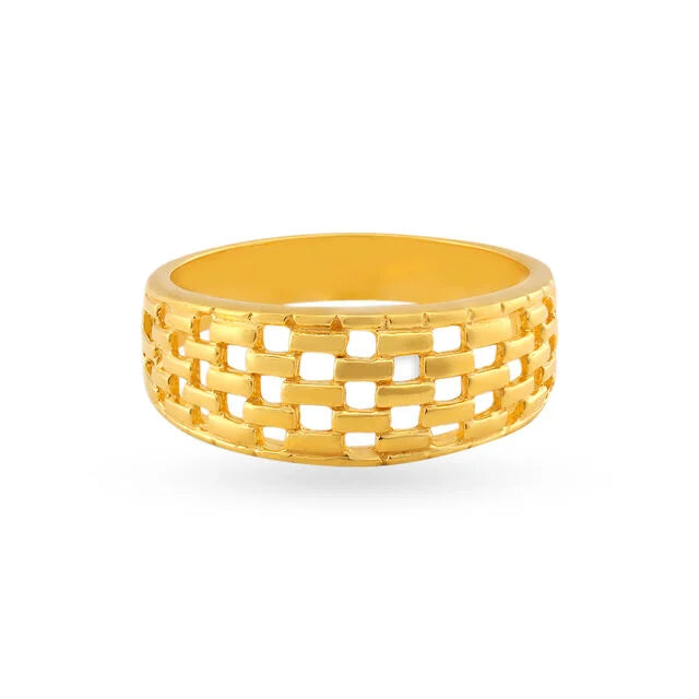 Contemporary 22 Karat Yellow Gold Finger Ring