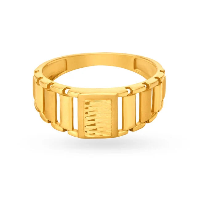 Stylish Gold Mesh Ring for Men