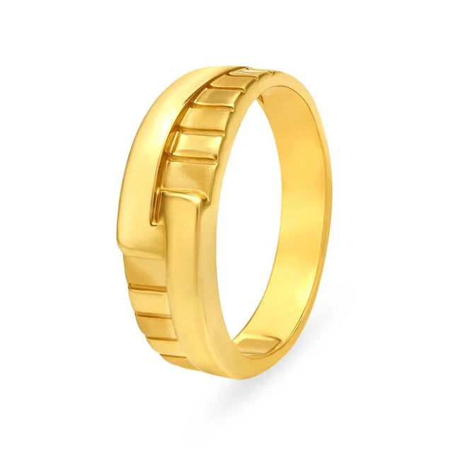 Stunning Geometric Gold Ring for Men