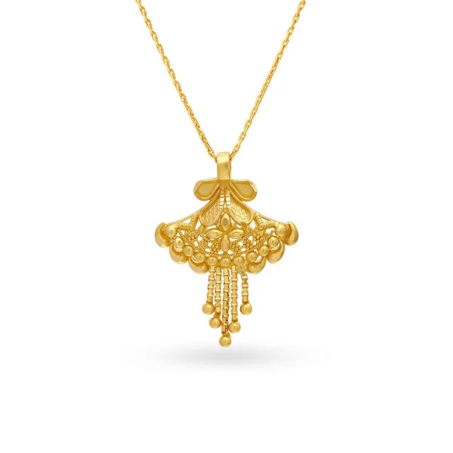 Jhumka Style Gold Pendant