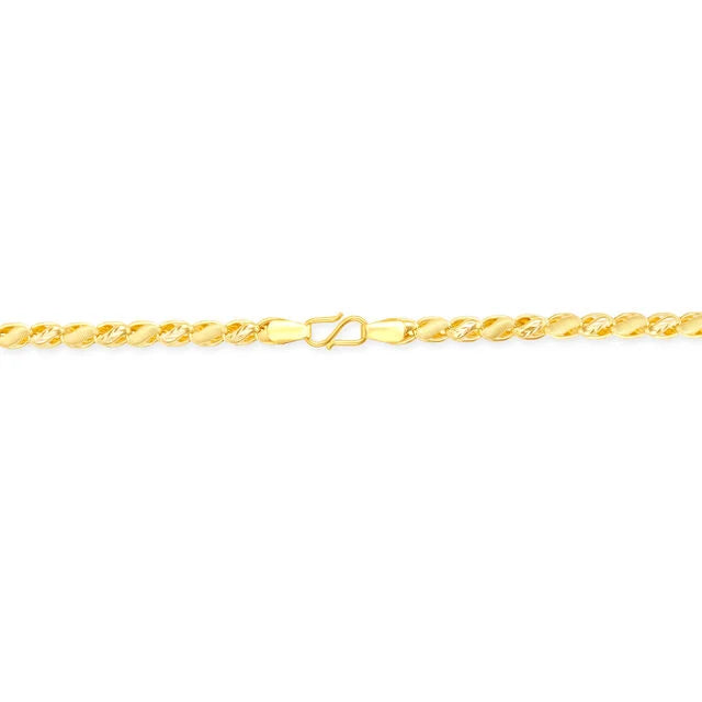 Carved Links Gold Chain for Men