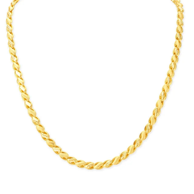 Carved Links Gold Chain for Men