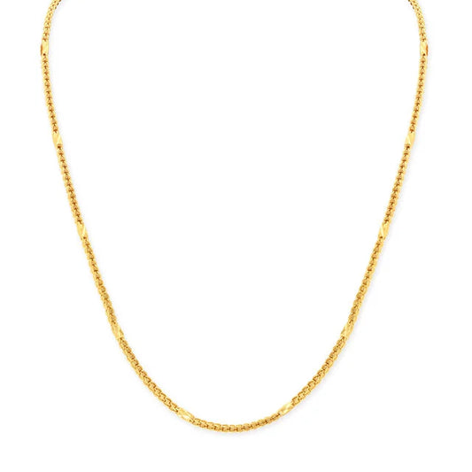 Sophisticated Carved Gold Chain for Men