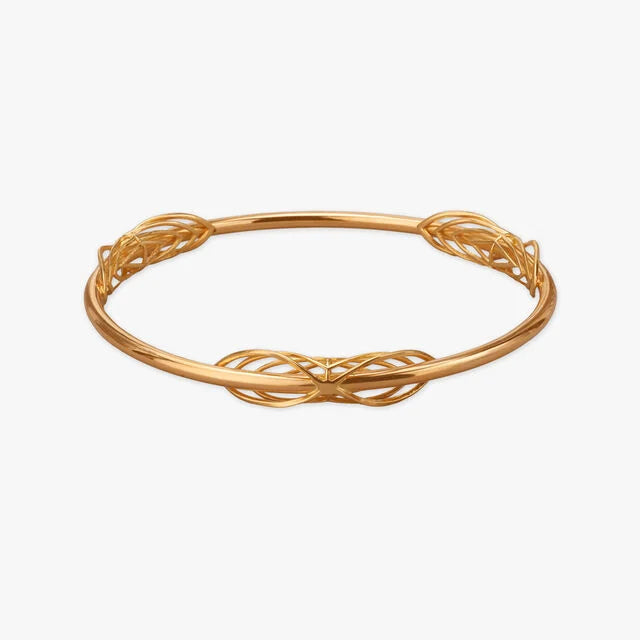 Intertwined Radiance Gold Bangle