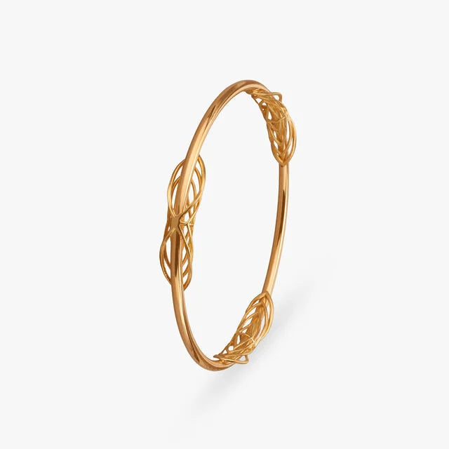 Intertwined Radiance Gold Bangle