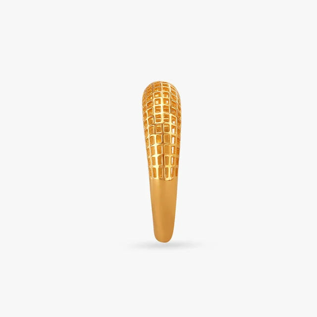 Lattice Luxe Gold Finger Ring