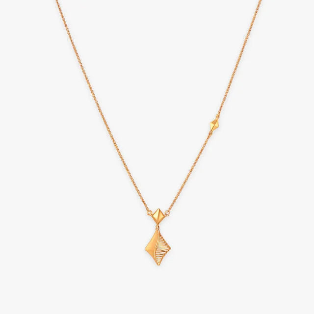 Radiant Ripple Gold Necklace