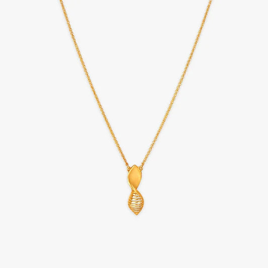 Curved Silhouette Gold Necklace