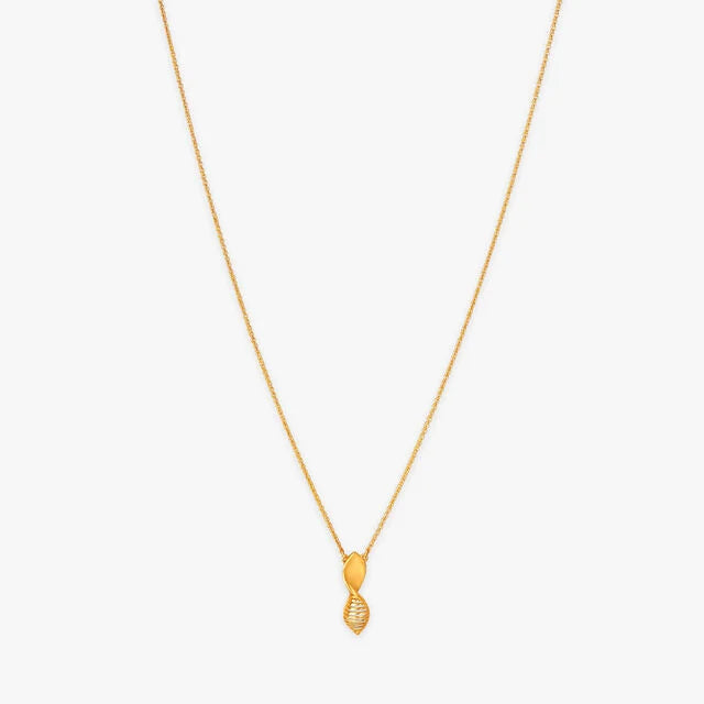 Curved Silhouette Gold Necklace