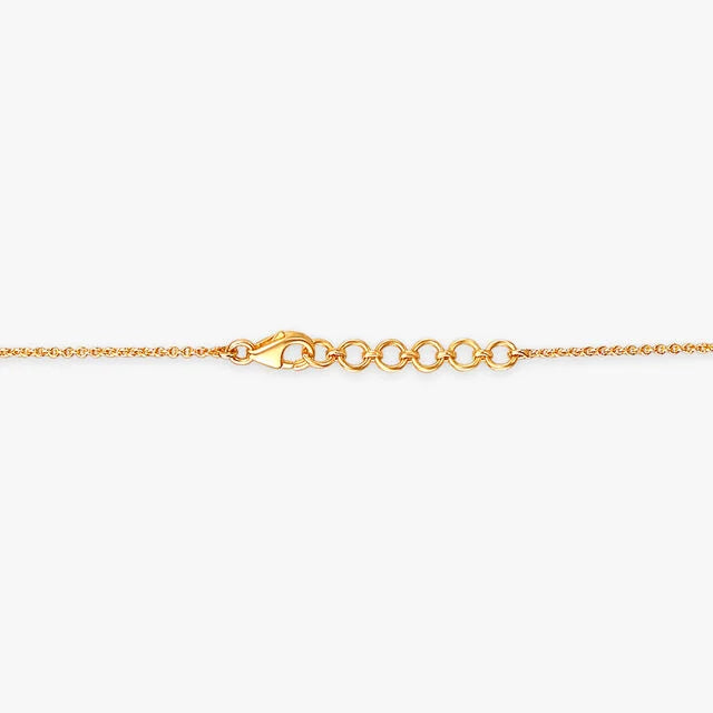 Curved Silhouette Gold Necklace