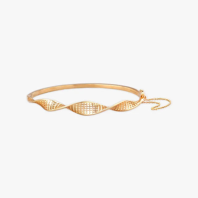 Woven Glow Gold Bangle